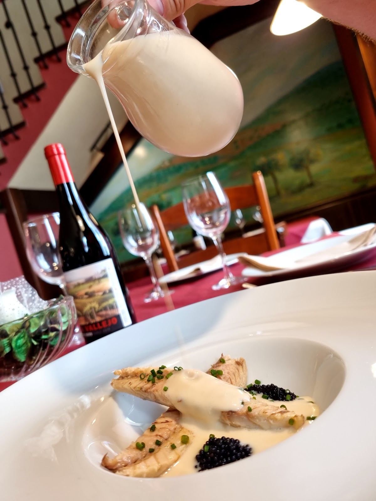 Pescado con caviar en Juan Hormigo, Aracena